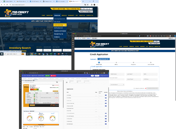 HTML Credit report with score summary from three bureaus at the top of the report